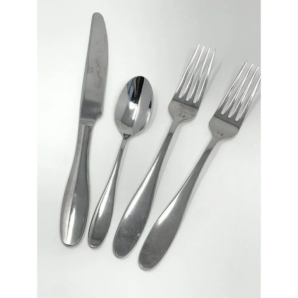Mikasa HAMILTON Stainless Glossy 2 Forks 8.25” 1 Teaspoon 6.25” 1 Knife 9.5”